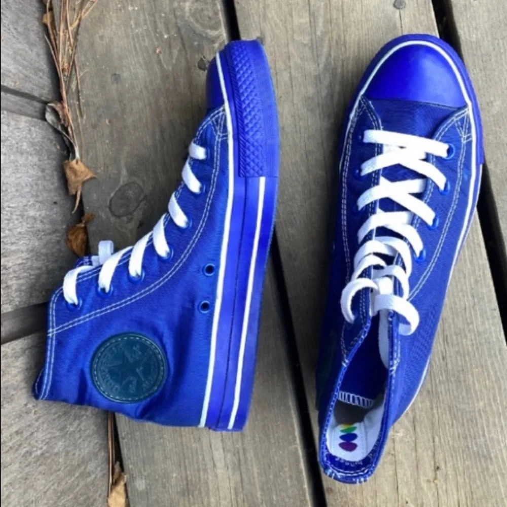 Rare Nylon CONVERSE Shoes ALL STARS Sneakers CHUCK TAYLOR Blue Men’s Size 5